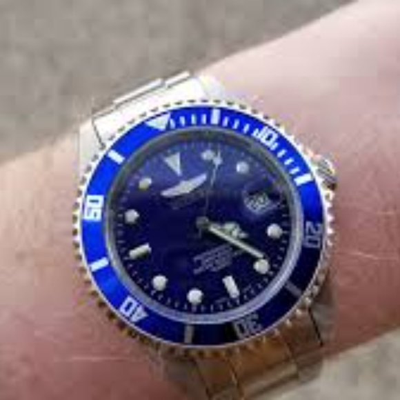 NWT! PRO DIVER BLUE SILVER TONE WATCH 38MM! - Picture 3 of 5